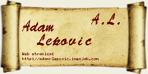 Adam Lepović vizit kartica
